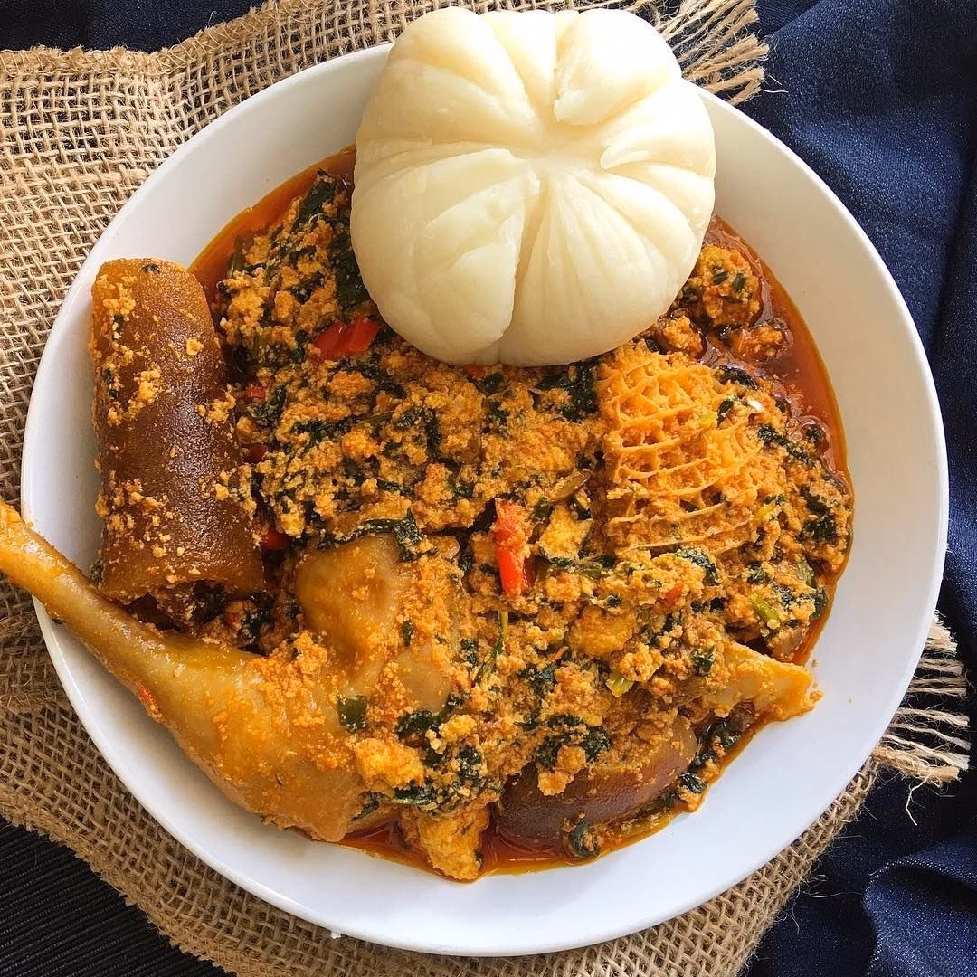 Pounded Yam - Croaker Fish image