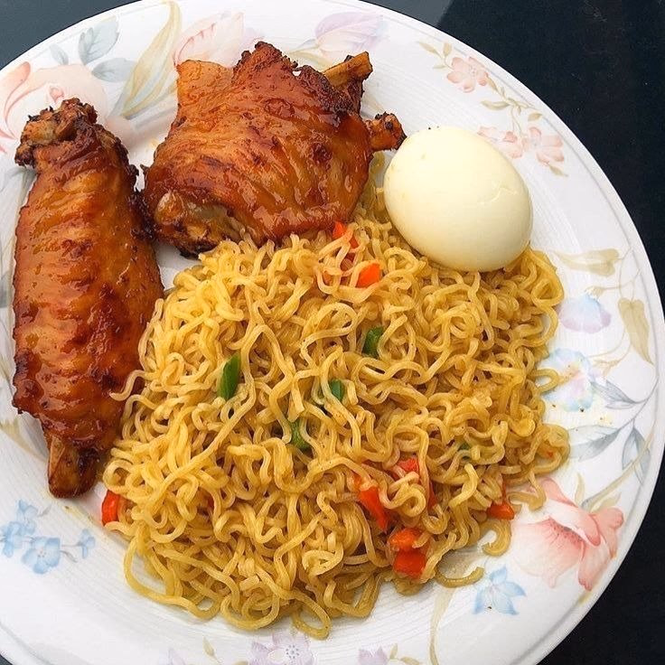 Indomie Plantain with Cow or Goat Meat image