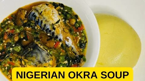 Seafood Okro with Eba / Semo / Wheat image