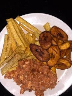 Plantain & egg/vegetable sauce image