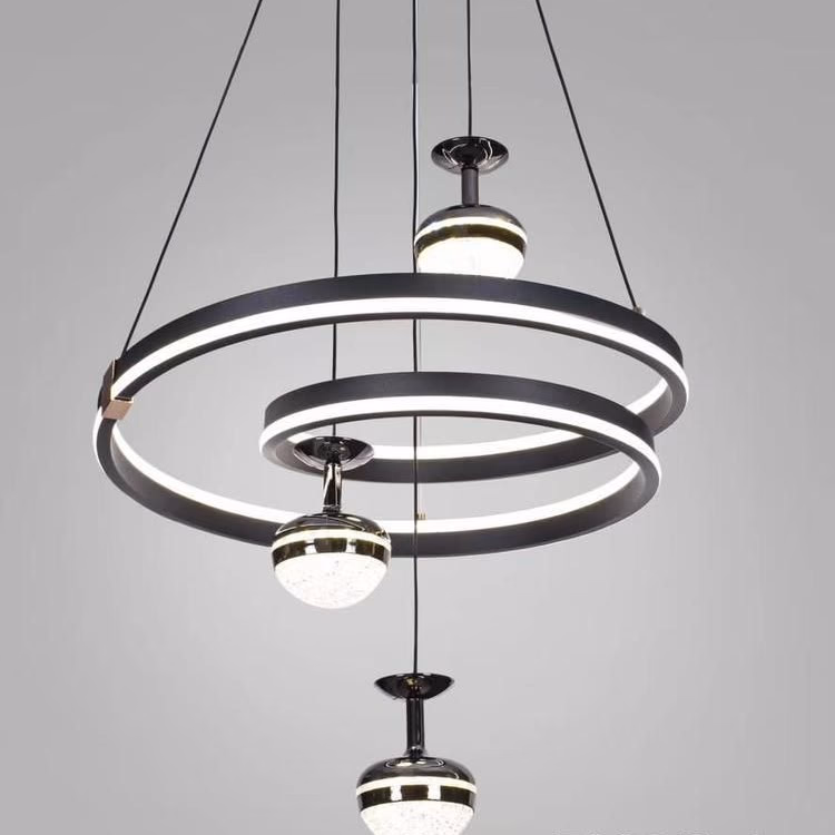 The 'Saturn Orbit'  Ring LED Chandelier image