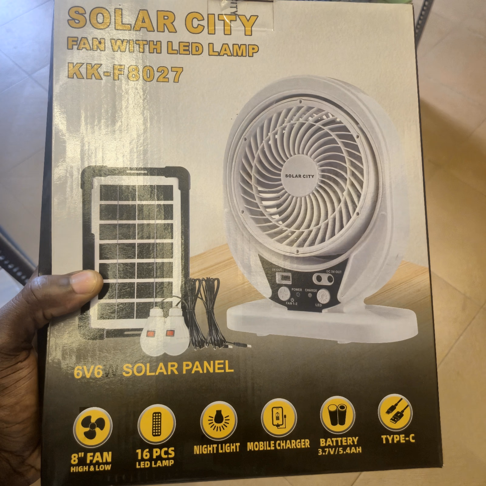 Table Top Solar Fan image